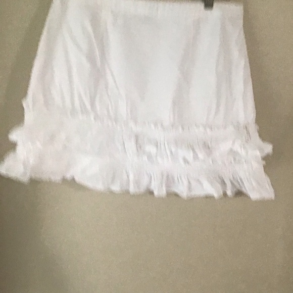 Jcrew ruffled White miniskirt 100% cotton size 6P - Picture 2 of 3